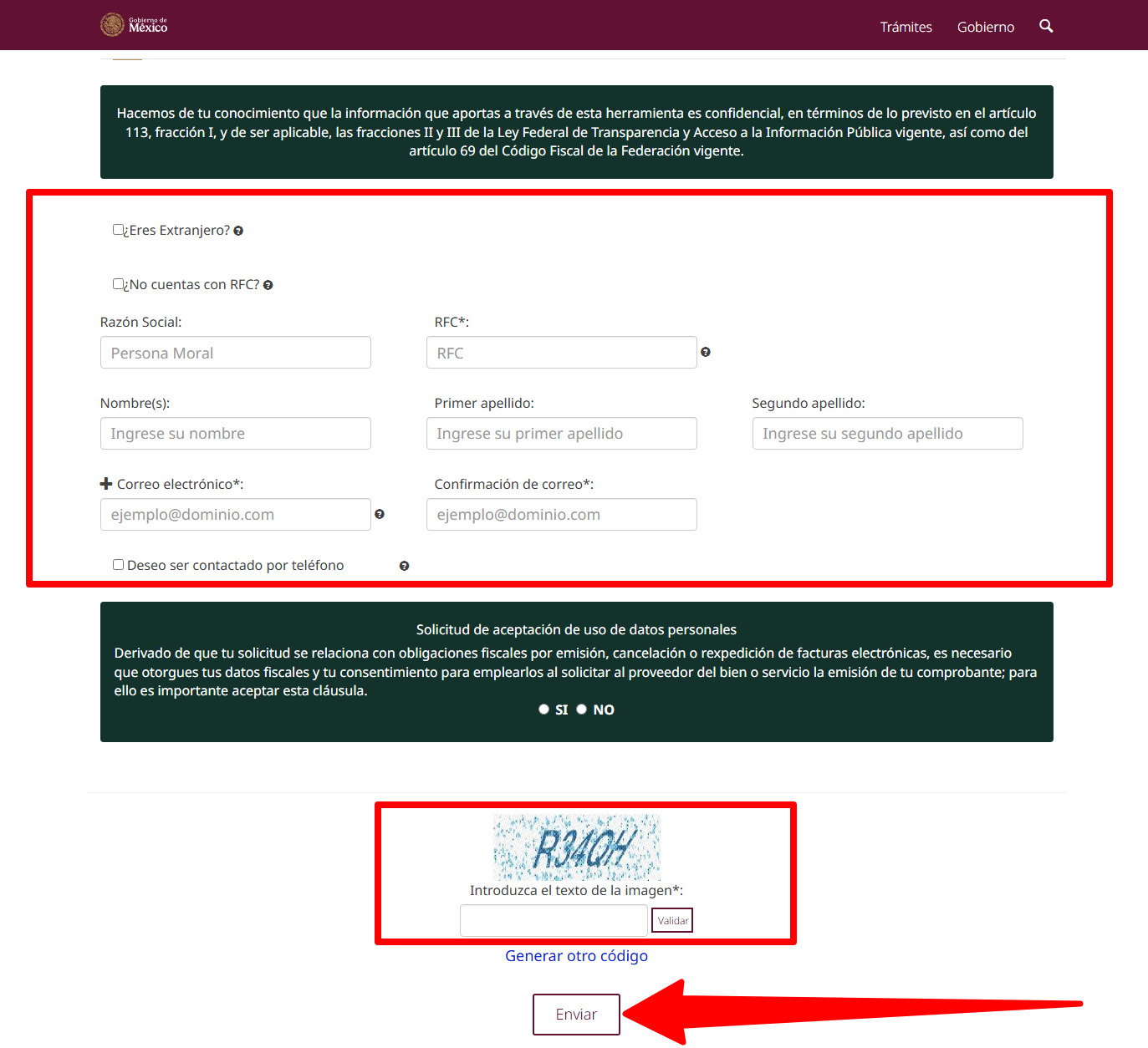 conciliacion factura ingresar tus datos fiscales para tu factura
