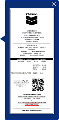 paso dos ingresar datos de ticket de pago de gasolina y datos fiscales