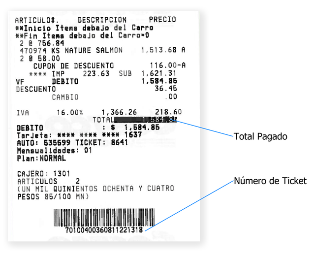paso dos ingresar datos de ticket de pago de gasolina y datos fiscales