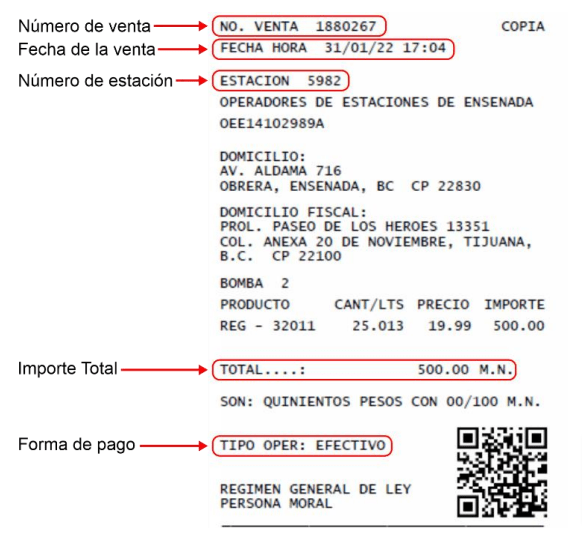 paso dos ingresar datos de ticket de pago de gasolina y datos fiscales