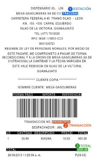 paso dos ingresar datos de ticket de pago de gasolina y datos fiscales