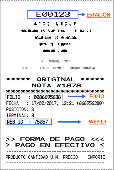 paso dos ingresar datos de ticket de pago de gasolina y datos fiscales