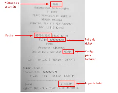 paso dos ingresar datos de ticket de pago de gasolina y datos fiscales