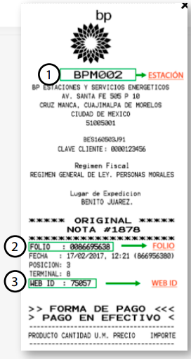 paso dos ingresar datos de ticket de pago de gasolina y datos fiscales